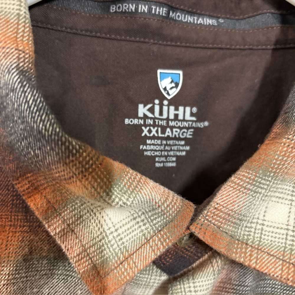 Kühl Men's Brown Plaid Casual Button Down Flannel Shirt